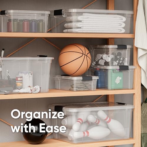 Superio 21 Quart Clear Plastic Storage Boxes with Lids, Stackable Organizer Containers, BPA-Free Storage Bins for Home, Office, School & Dorm, 8 Pack - Image 4