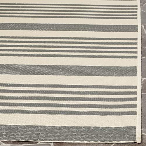 SAFAVIEH Courtyard Outdoor Runner Rug 2'3"x8', Grey & Bone CY6062-236 - Image 3