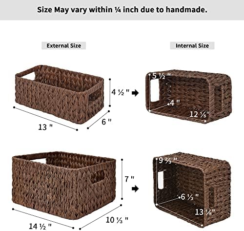 GRANNY SAYS Bundle of 3-Pack Wicker Baskets & 2-Pack Wicker Shelf Baskets - Image 6