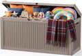 Outdoor Storage Box,120 Gallon Waterproof Resin Patio Deck Box by ATMELT