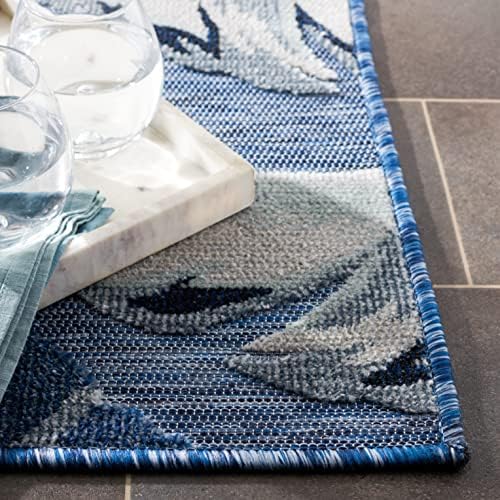 SAFAVIEH Washable Rug Outdoor Cabana Collection - 4' x 6', Black & Grey, Non-Shedding & Easy to Clean, Ideal for Patio, Backyard, Mudroom (CBN452H) - Image 4