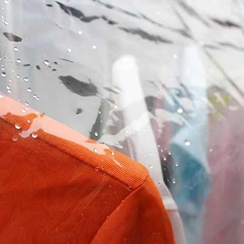 Ruibo Clear Garment Rack Cover Dustproof Clothes Rack Cover with 2 Durable Zipper/Clothing Waterproof Protector (L:71x20x60 inch) (Pack of 3) - Image 5