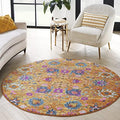 Nourison Home Passion Sunburst 5'3" x Round Area Rug, Boho, Moroccan, Bed Room, Living Room, Dining Room, Kitchen, Easy Cleaning, Non Shedding, (5' Round) by NourisonHome