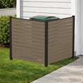 Kozyard 50" W x 48" H Outdoor Privacy Screen with Aluminum Posts, Air Conditioner Fence Panels, Pool Equipment Enclosure, Trash Can Screen Fence Kit for Outside Backyard Patio, Taupe, 2 Panels by Kozyard