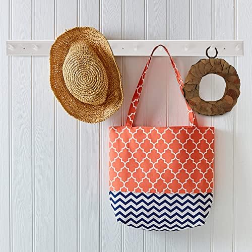 10 Hook Coat Rack Wall Mounted, Long 38 Inches Wooden Wall Coat Hanger with 10 Pegs, 16'' Hole to Hole Wall Coat Hooks for Hanging Towels, Hats, Backpacks, Clothing, Caps (White - Image 2