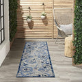 Nourison Home Aloha Blue Grey 2'3" x 8' Area Rug - Easy Clean, Non Shedding, Bed Room, Living Room, Dining Room, Kitchen (8' Runner) by NourisonHome