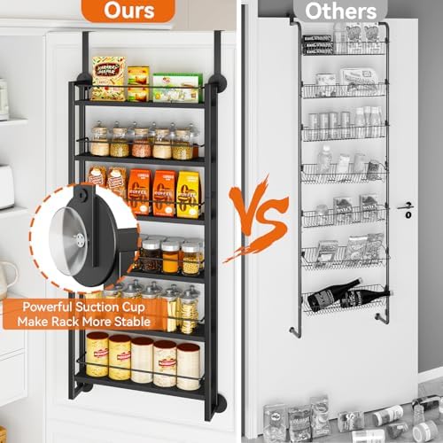 IBUYKE Over the Door Spice Organizer,Door or Wall Mount,Black TLJ028B - Image 7