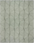 Gertmenian Indoor Outdoor Modern Area Rug - 5x7 Standard, Fade Resistant, Ideal for High Traffic in Living Room, Bedroom, Patio - Geometric, Dk. Green, 25541 by Gertmenian