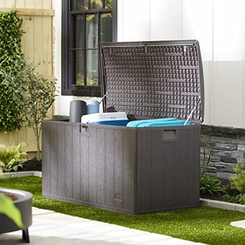Plastic Development Group Outdoor Deck Box, Soft Close Lid, Java, 105 Gal - Image 3