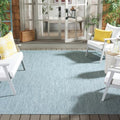 SAFAVIEH Courtyard Collection CY8521 Indoor/ Outdoor splashpoof Easy scrubbing Patio Backyard Mudroom Area-Rug, 9' x 12', Aqua/Grey by Unknown