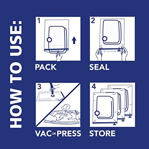 Shrink-Pak Space Bags Vacuum Storage Bags for Bedding Jumbo Compression 54 Pack Clear for Comforters Blankets (3 Jumbo/Bedding Solo) - Image 5