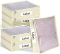 Panelee 6 Pcs 14x12x3'' Sweater Storage Bag with Easy Gliding Zipper, Beige by Panelee