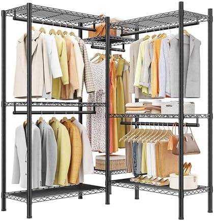 Raybee Clothes Rack, L Shaped Portable Closets for Hanging Clothes, 900LBS by Raybee