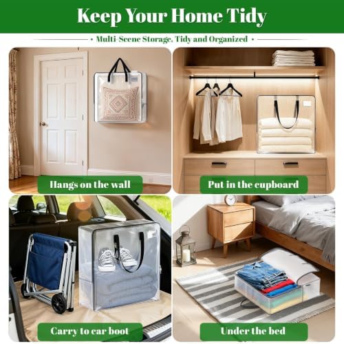 93L Wreath Storage Container, Large Clear Christmas Storage Bags, 6 Pack - Image 6