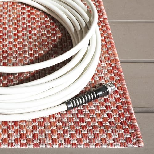 SAFAVIEH Washable Rug Outdoor Courtyard Collection - 2'3" x 18' Runner, Red & Beige, Non-Shedding & Easy Cleaning, Ideal for Patio, Entryway, Mudroom, Hallway, Kitchen (CY8521-36521) - Image 4