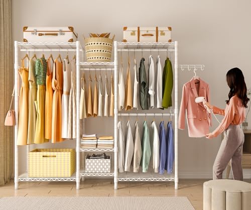 Heavy Duty Large Garment Rack, Portable Wardrobe Clothes Rack - Image 5