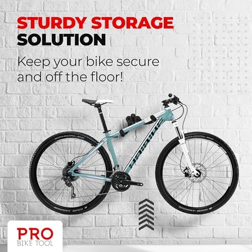 PRO BIKE TOOL Bike Rack for Garage Wall Mount - Horizontal Bike Storage - Image 2
