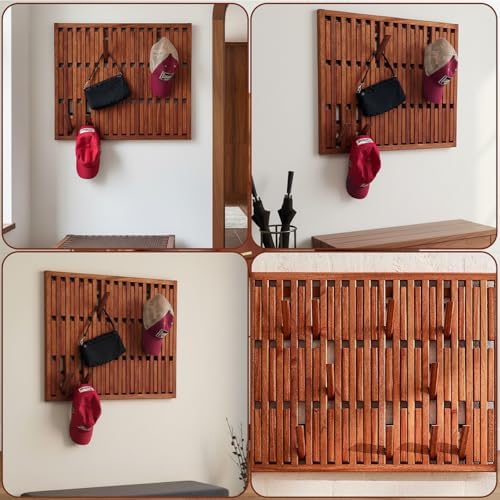 Weysat Piano Coat Rack with 51 Hooks 24 x 30'' Large Coat Rack Wall Mount - Image 6