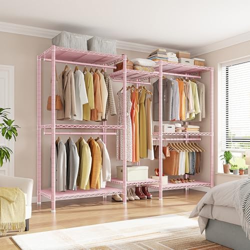 Raybee Clothes Rack, L Shaped Portable Closets for Hanging Clothes, 900LBS - Image 2