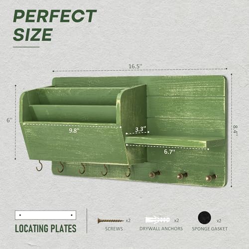 Rebee Vision Key Holder Wall Mount for Apartment Essentials, Green - Image 2