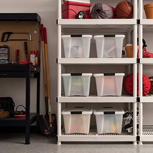 IRIS USA 6-Pack 32 Quart Storage Bins with Lids, Pearl - Image 3