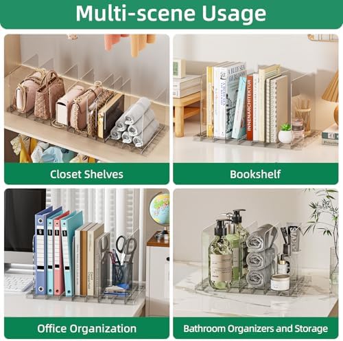 HOYOJA 4 Pack Clear Bag Purse Organizer for Closet Shelf, Handbag Organizer - Image 4