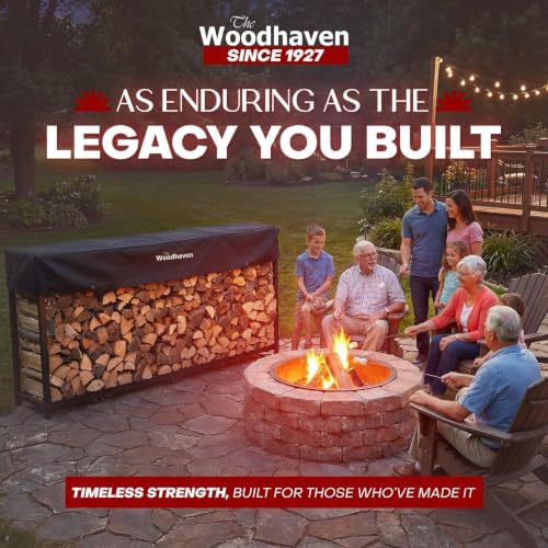 Woodhaven 10-Foot Firewood Rack – American Brand – 1/2 Cord Raised Lumber Storage Rack – Keeps Wood Dry & Ready – Heavy-Duty Steel, Lifetime Structural Warranty (With Cover) - Image 2