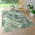 Paco Home Indoor & Outdoor Rug Flat-Weave Jungle Floral Palm Trees Design Green, Size: 7'10" x 11'2" by PacoHome