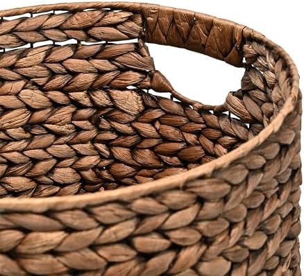 happimess Avery 3-Piece Cylinder Nesting Baskets 13", Brown - Image 7