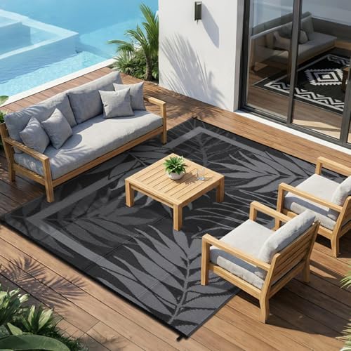GAOMON Outdoor Rug 9x18 ft Waterproof Reversible Patio Rug - Image 2