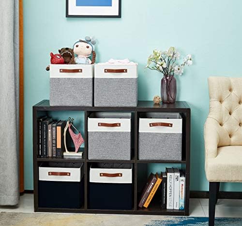 DECOMOMO Fabric Cube Storage Bins, Storage Baskets for Shelves 4 Pack - Image 6