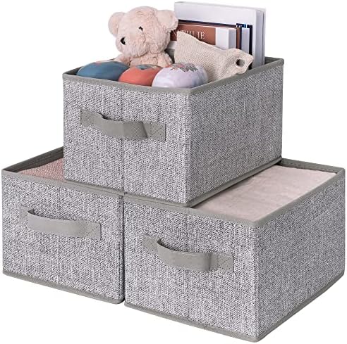 GRANNY SAYS Bundle of 3-Pack Gray Large Storage Bins & 3-Pack Gray Medium Storage Bins - Image 3