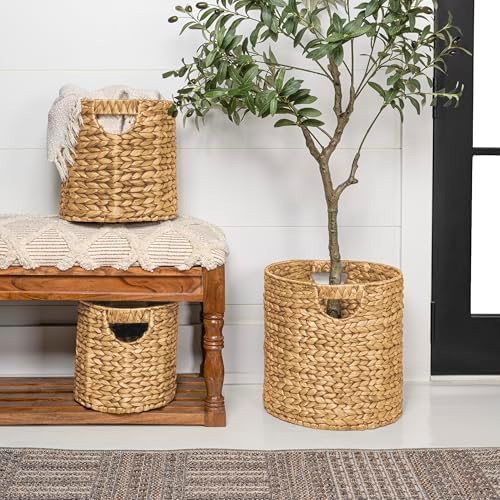 happimess Avery 3-Piece Cylinder Nesting Baskets 13", Natural - Image 7