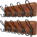 SKOLOO Sturdy Coat Rack Wall Mount with 5 Triple Hangers - Ideal for Heavy Bags, Jackets, and Coats - No Assembly Required - Durable Iron Design - Perfect for Porche, Mudroom, and Entrance, Pack of 2 by SKOLOO