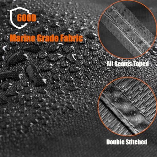 Porch Swing Cover Waterproof Outdoor Hanging Swing Cover Tear resistant All WeatherProof Patio Furniture Covers (Black, 85x45x(32-24)inch) (85x45x(32-24)inch) - Image 3