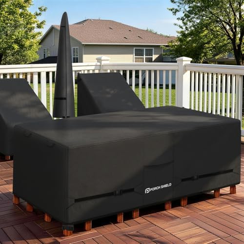 Porch Shield Waterproof Rectangular Patio Table Cover 108 x 70 inch, Black - Image 6