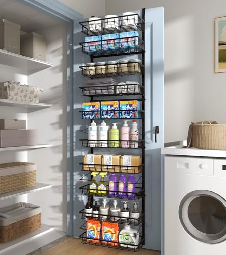 Mefirt 10-Tier Over The Door Pantry Organizer, 2 in 1 Wall Mount & Hanging - Image 6