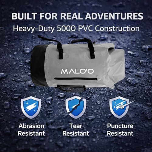 Malo’o 45L Waterproof Dry Bag Backpack – Heavy Duty Roll Top Fishing & Beach Backpack, IPX6 Water Resistant Gear Bag for Kayaking, Camping, Surf, Travel & Outdoor Adventure - Image 4