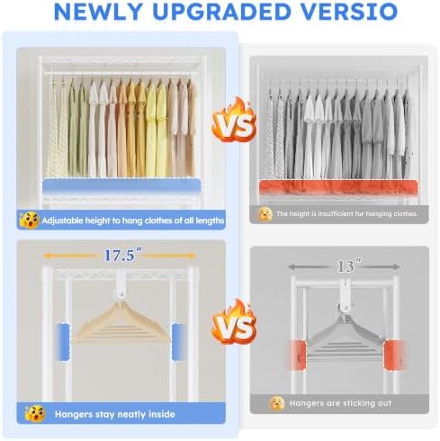 Raybee Rolling Clothes Rack with Cover, Portable Closet for Bedroom, Dorm - Image 4