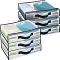 6 Pcs Clear Clothes Storage Bag Organizer with Reinforced Handle, Clothes Blankets Storage Bags for Sweater Clothes Bed Sheet Quilt Organizer with Zipper for Closet Linen Sweater Bed Sheet Pillow by Unknown