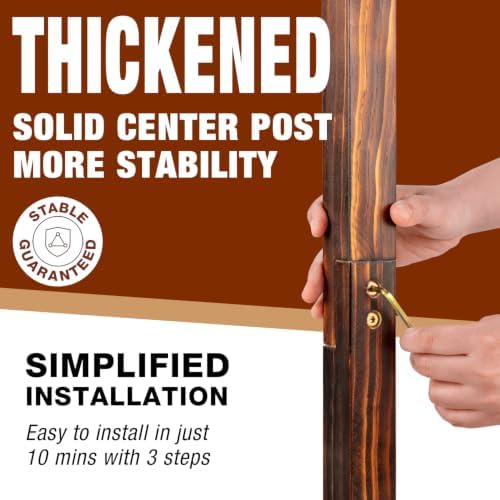 Ghosthorn Rotating Fishing Rod Holder for Garage,Wood Floor Stand Pole Rack - Image 3