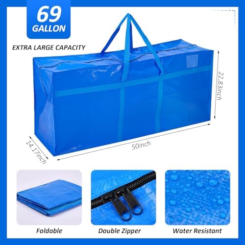 Windyun 4 Pack 69 Gallon Extra Large Moving Bags XXL Heavy Duty Storage Bag - Image 3