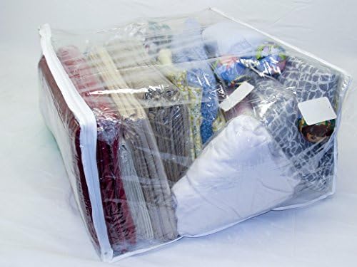 10-Pack Jumbo Heavy Duty Vinyl Zippered Storage Bags (Clear) for Sweaters, Blankets, Comforters, Bedding Sets and Much More! (24" x 20" x 11") - Image 3