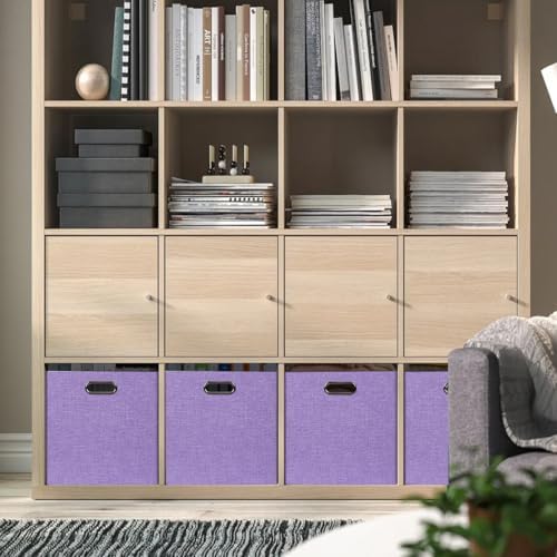 13" x 15" x 13" Linen Storage Cubes with Handles, Pack of 4 - Image 6