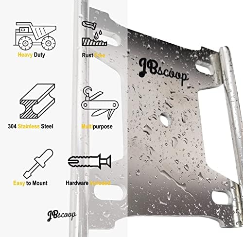 JBscoop Large Stainless Steel Hose Holder, Heavy Duty Hose Hanger - Set of 2 - Image 3
