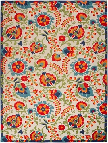 Nourison Home Aloha Multicolor 10' x 14' Area Rug - Easy Clean, Non Shedding, Bed Room, Living Room, Dining Room, Kitchen (10' x 14') - Image 7