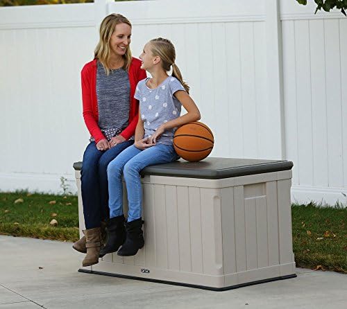 LIFETIME 60186 Heavy-Duty Outdoor Storage Deck Box, 116 Gallon, Desert Sand/Brown - Image 2