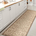 Eyely Filigree Weave Runner Rug 2X10 Beige/Brown, Indoor Outdoor Rug by eyely