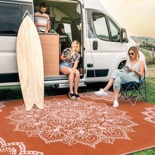 Yamaziot Waterproof Outdoor Rug 6x9 ft, Reversible Plastic Straw Rug for Patio Clearance, Camping, RV Mat, Large Outside Rug Carpet for Porch, Deck, Backyard, Balcony, Picnic - Image 7