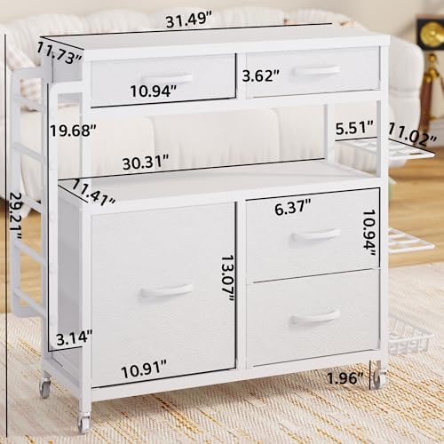 LIVEHOM Wrapping Paper Storage, Rolling Gift Wrap Station - Image 2